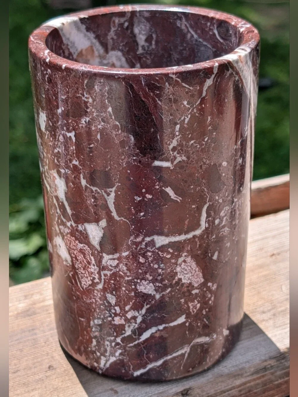 Stunning and Rare Burgundy Marble Wine Chiller Vase. $165 New